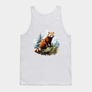 Red Panda In Nature Tank Top